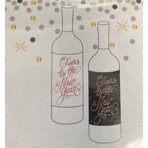 Cheers To The New Year Bottle Labels Set Of 4 With Adhesive Back
